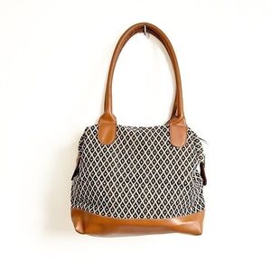 🆕 Gold Coast knit vegan leather shoulder b…